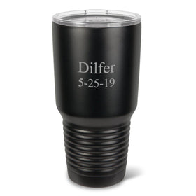 Personalized HúsavÃk 30 oz. Black Matte Double Wall Insulated Tumbler - Personalized Tumbler for Groomsmen - All