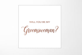 Will You Be My groomswoman? Proposal Box White - No Border - No ribbon
