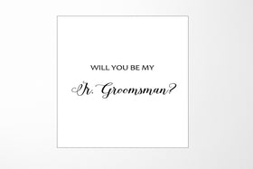 Will You Be My jr groomsman? Proposal Box White - No Border - No ribbon