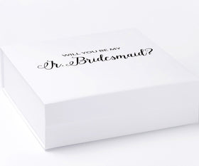 Will You Be My Jr Bridesmaid? Proposal Box White - No Border - No ribbon