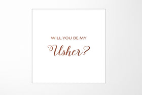 Will You Be My Usher? Proposal Box White - No Border - No ribbon