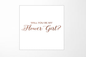 Will You Be My Flower Girl? Proposal Box White - No Border - No ribbon