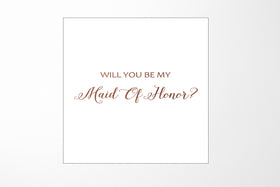 Will You Be My maid of honor? Proposal Box White - No Border - No ribbon