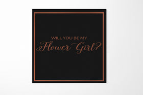 Will You Be My Flower Girl? Proposal Box black -  Border - No ribbon