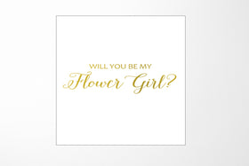 Will You Be My Flower Girl? Proposal Box White - No Border - No ribbon