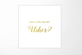 Will You Be My Usher? Proposal Box White - No Border - No ribbon