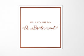 Will You Be My Jr Bridesmaid? Proposal Box White -  Border - No ribbon