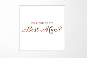 Will You Be My Best man? Proposal Box White - No Border - No ribbon