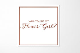 Will You Be My Flower Girl? Proposal Box White -  Border - No ribbon
