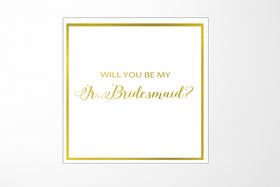 Will You Be My Jr Bridesmaid? Proposal Box White -  Border - No ribbon