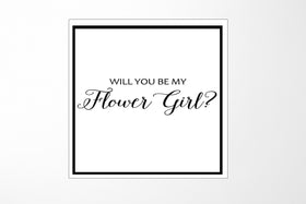 Will You Be My Flower Girl? Proposal Box White -  Border - No ribbon