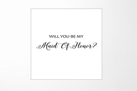 Will You Be My maid of honor? Proposal Box White - No Border - No ribbon