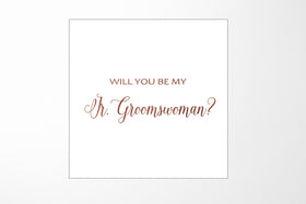 Will You Be My Jr Groomswoman? Proposal Box White - No Border - No ribbon