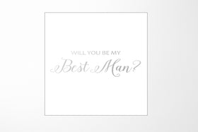 Will You Be My Best man? Proposal Box White - No Border - No ribbon