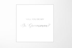 Will You Be My jr groomsman? Proposal Box White - No Border - No ribbon
