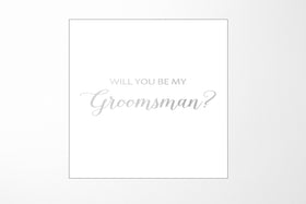 Will You Be My groomsman? Proposal Box White - No Border - No ribbon