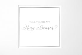 Will You Be My Ring Bearer? Proposal Box White -  Border - No ribbon