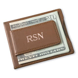Personalized Brown Wallet - Magnetic Money Clip & Wallet - Brown