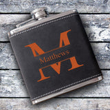 Personalized Silverton Monogrammed 6 oz. Suede Flask