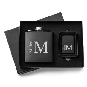 Personalized Flasks - Personalized Lighters - Gift Set