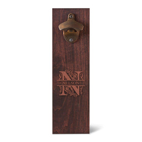 Personalized Monogram Wall Mounted Bottle Opener