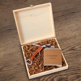 Personalized Kelso Groomsmen Flask Gift Box Set