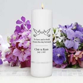 Personalized Wedding Candle - Unity Candle - Personalized 3"x 9" Candle