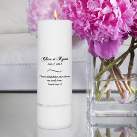Personalized Wedding Candle - Unity Candle - Personalized 3"x 9" Candle