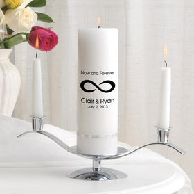 Personalized Premier Wedding Unity Candle w/Stand