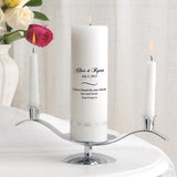 Personalized Premier Wedding Unity Candle w/Stand