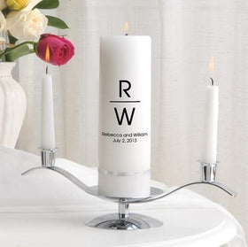 Personalized Premier Wedding Unity Candle w/Stand