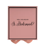 Will You Be My Jr Bridesmaid? Proposal Box Pink -  Border