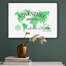 18"x 24" Adventure Awaits Colorful Canvas