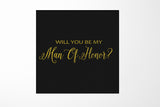 Will You Be My Man of Honor? Proposal Box black - No Border - No ribbon