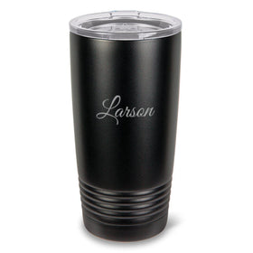 Monogrammed HúsavÃk 20 oz. Black Matte Double Wall Insulated Tumbler - All