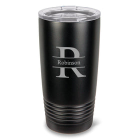 Monogrammed HúsavÃk 20 oz. Black Matte Double Wall Insulated Tumbler - All