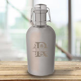 Personalized Gunmetal Growler -Metal