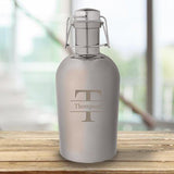 Personalized Gunmetal Growler -Metal