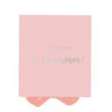Will You Be My jr groomsman? Proposal Box Pink - No Border