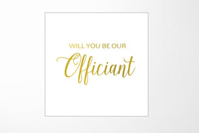 Will You Be our Officiant? Proposal Box White - No Border - No ribbon