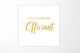 Will You Be our Officiant? Proposal Box White - No Border - No ribbon