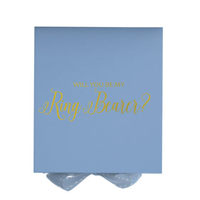 Will You Be My Ring Bearer? Proposal Box Light Blue - No Border