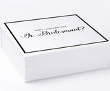 Will You Be My Jr Bridesmaid? Proposal Box White -  Border - No ribbon