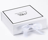 Will You Be My Usher? Proposal Box White -  Border