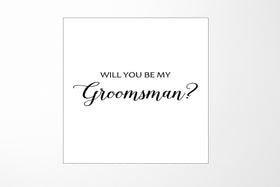Will You Be My groomsman? Proposal Box White - No Border - No ribbon