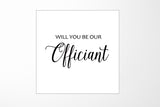 Will You Be our Officiant? Proposal Box White - No Border - No ribbon