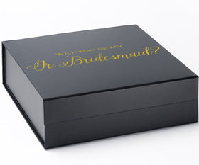 Will You Be My Jr Bridesmaid? Proposal Box black - No Border - No ribbon