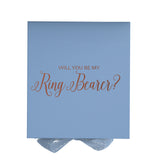 Will You Be My Ring Bearer? Proposal Box Light Blue - No Border