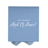 Will You Be My maid of honor? Proposal Box Light Blue - No Border