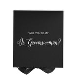 Will You Be My Jr Groomswoman? Proposal Box black - No Border